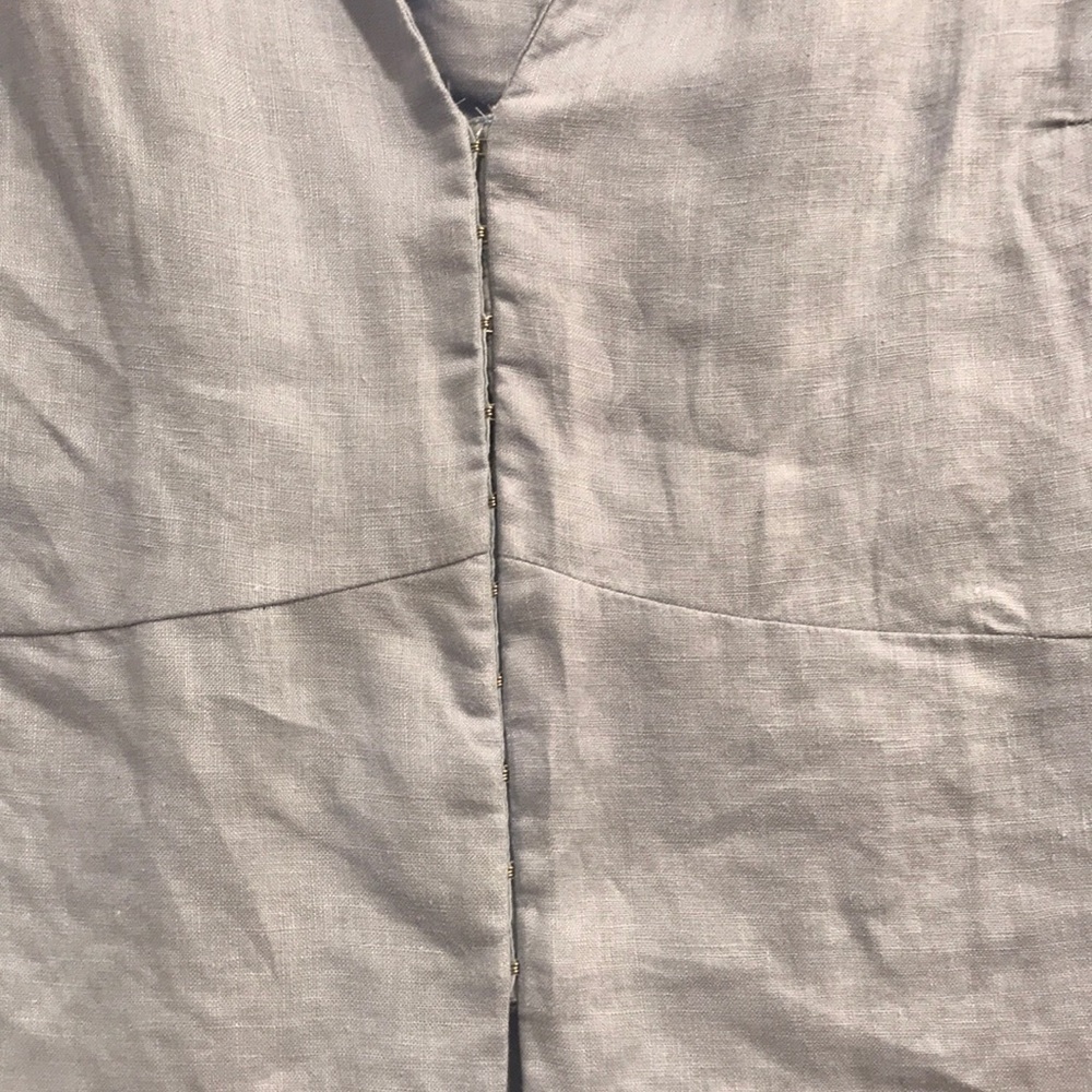Zara linen puff sleeve blouse large - Picture 2 of 5
